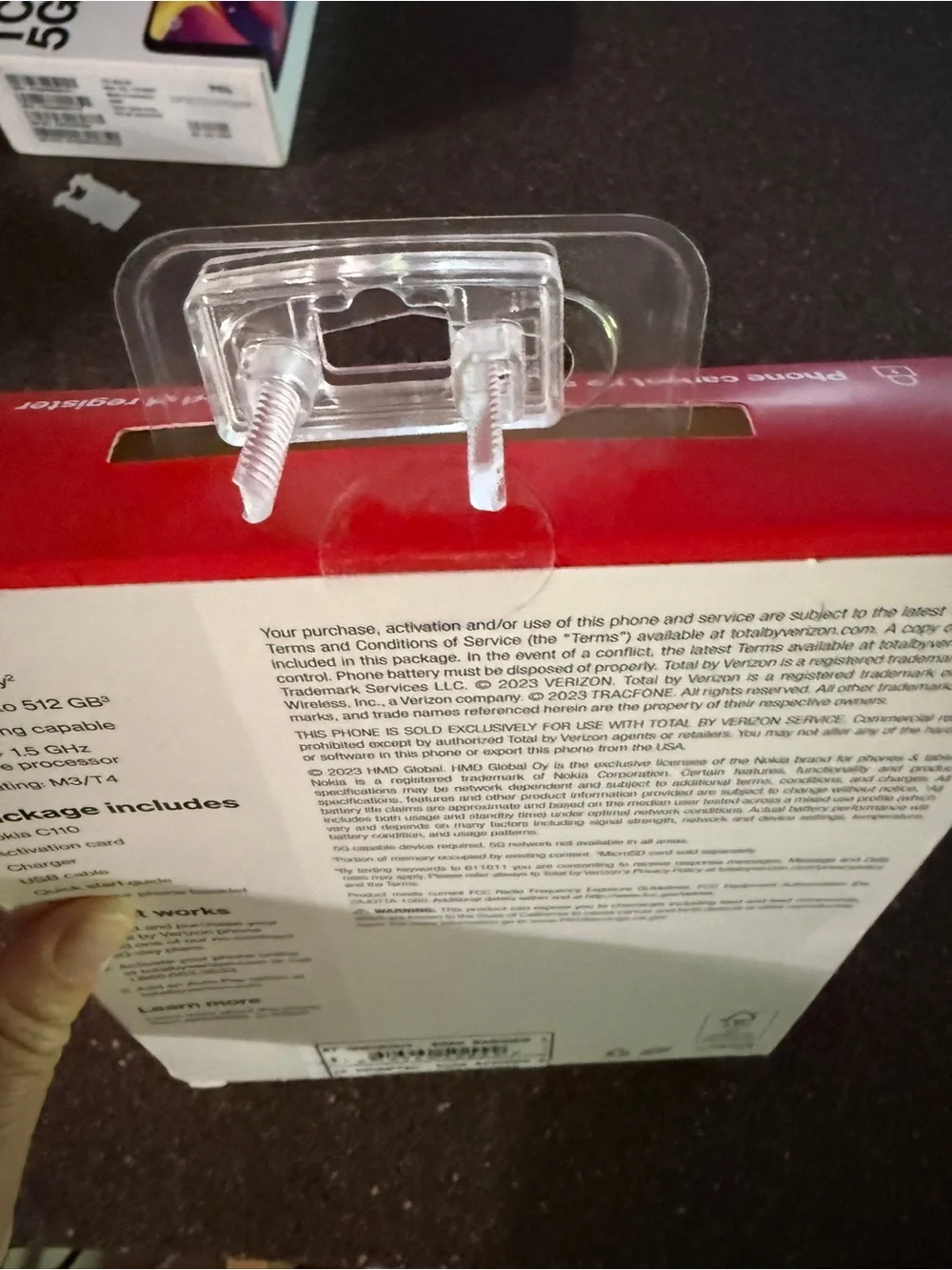 Nokia C110 Smartphone - Red Packaging with Black Phone